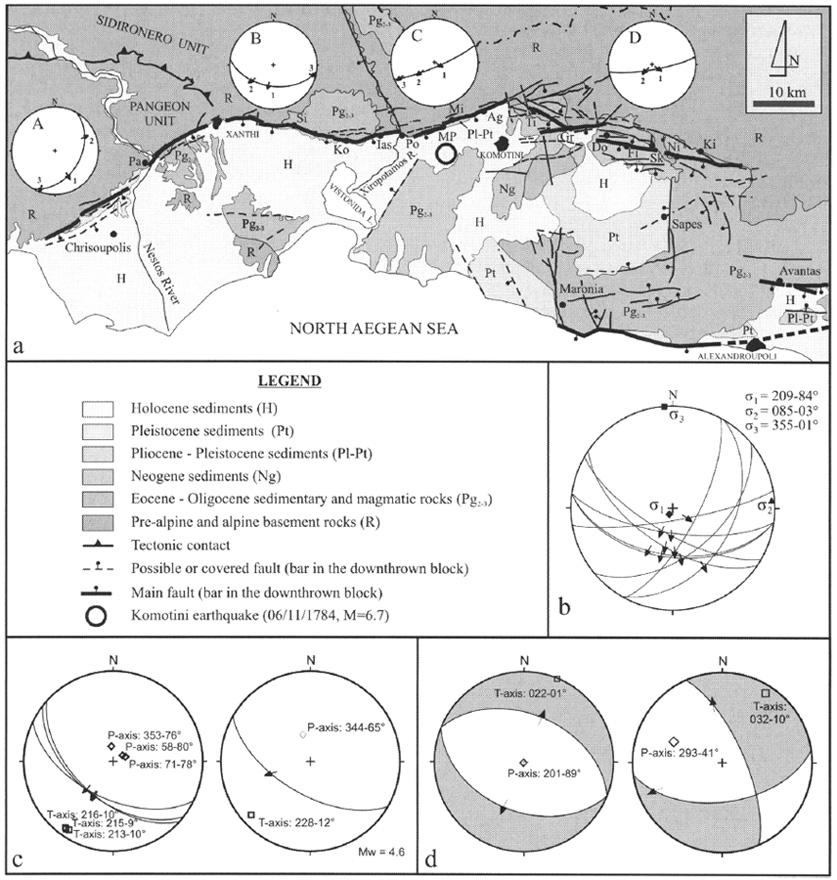 GRCS150F03 - Geological and tectonic map of the Kavala-Xanthi-Komotini Fault zone