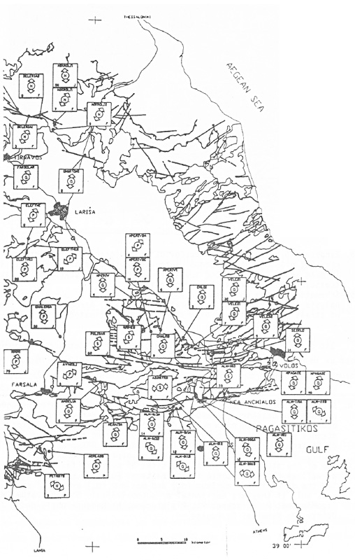GRIS015F10 - Map of the neotectonic stress pattern in Eastern Thessaly