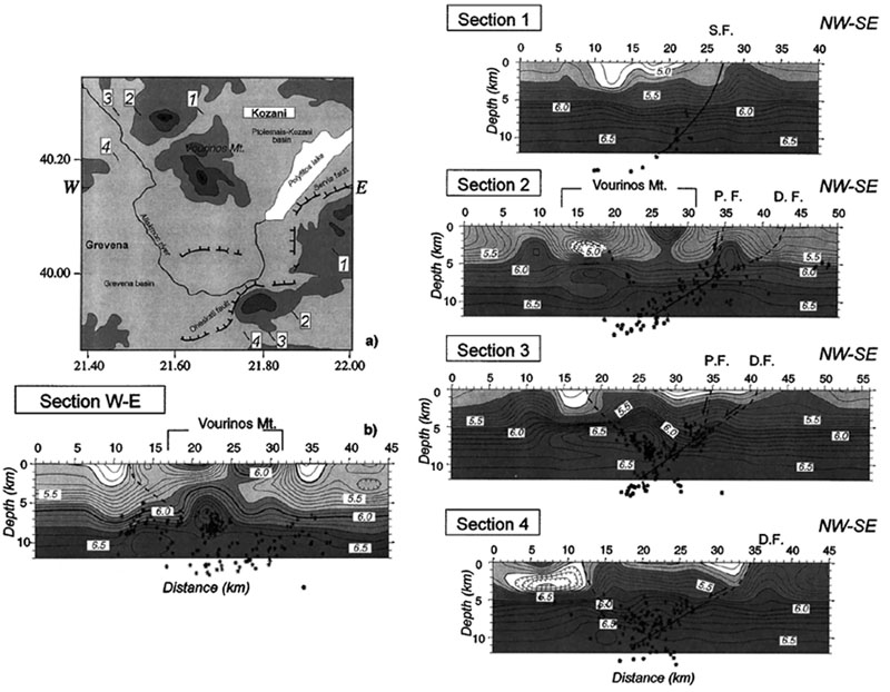 GRIS051F06 - Fault model derived from earthquake tomographies and aftershock distribution