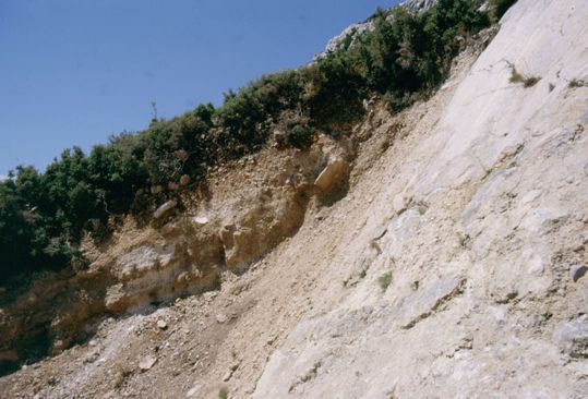 Holocene scarp, Aghia Galini Fault